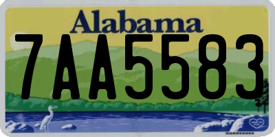 AL license plate 7AA5583