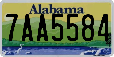 AL license plate 7AA5584