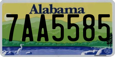 AL license plate 7AA5585