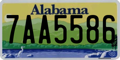 AL license plate 7AA5586