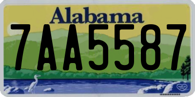 AL license plate 7AA5587