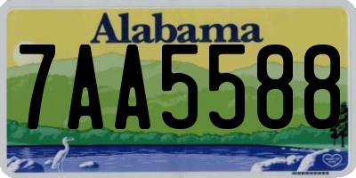 AL license plate 7AA5588
