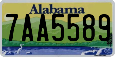 AL license plate 7AA5589
