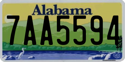 AL license plate 7AA5594