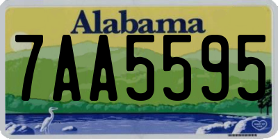 AL license plate 7AA5595