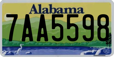 AL license plate 7AA5598