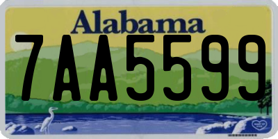 AL license plate 7AA5599