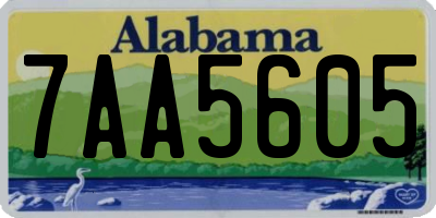 AL license plate 7AA5605