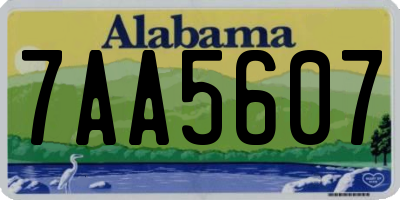 AL license plate 7AA5607