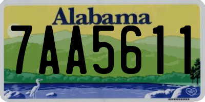 AL license plate 7AA5611