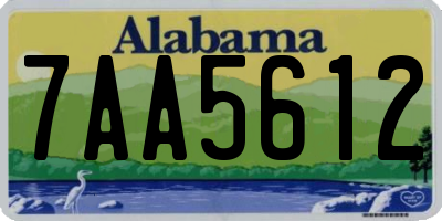 AL license plate 7AA5612