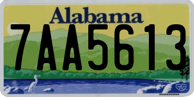 AL license plate 7AA5613