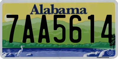 AL license plate 7AA5614