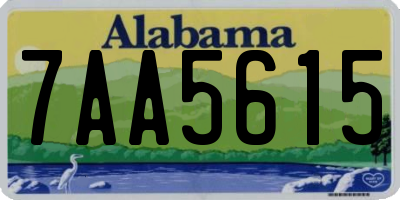 AL license plate 7AA5615