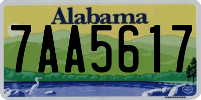 AL license plate 7AA5617