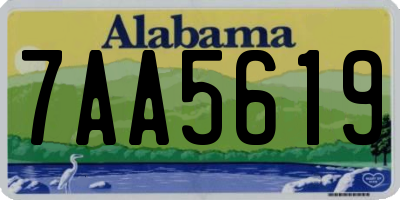 AL license plate 7AA5619