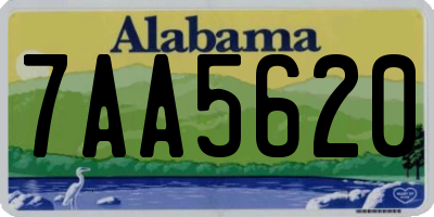 AL license plate 7AA5620