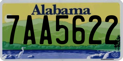AL license plate 7AA5622