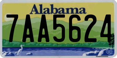 AL license plate 7AA5624