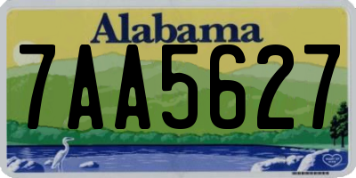 AL license plate 7AA5627