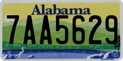 AL license plate 7AA5629