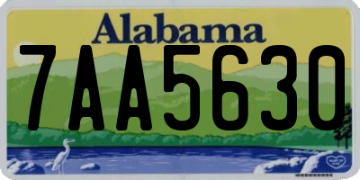 AL license plate 7AA5630