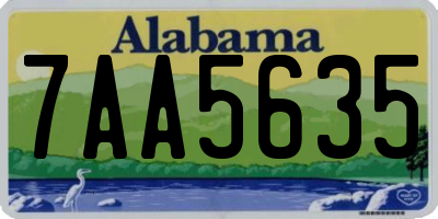 AL license plate 7AA5635