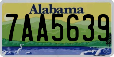 AL license plate 7AA5639