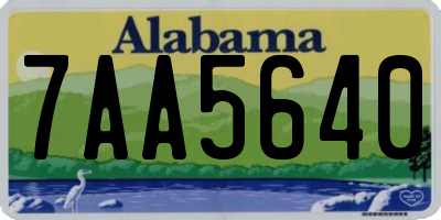 AL license plate 7AA5640