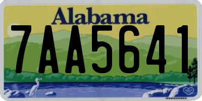 AL license plate 7AA5641