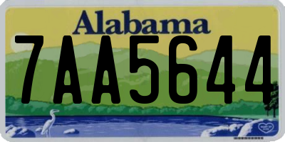 AL license plate 7AA5644