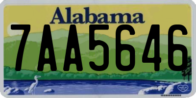 AL license plate 7AA5646