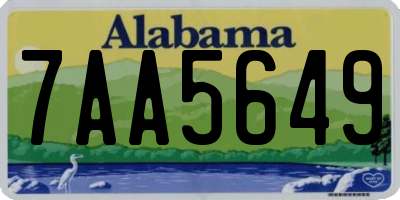 AL license plate 7AA5649