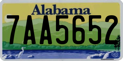 AL license plate 7AA5652