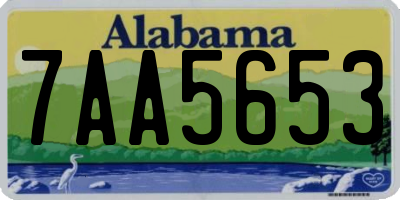 AL license plate 7AA5653