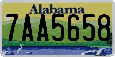 AL license plate 7AA5658