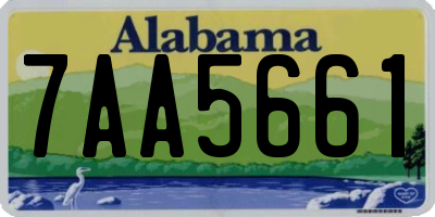 AL license plate 7AA5661