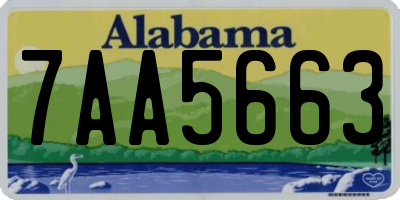 AL license plate 7AA5663