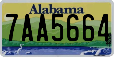 AL license plate 7AA5664