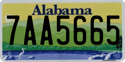AL license plate 7AA5665