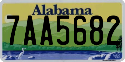 AL license plate 7AA5682