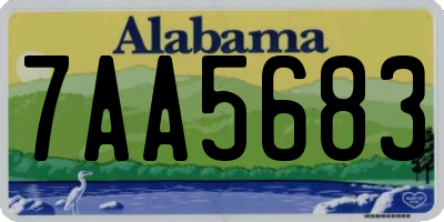 AL license plate 7AA5683