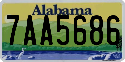 AL license plate 7AA5686