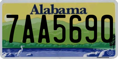 AL license plate 7AA5690