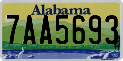 AL license plate 7AA5693