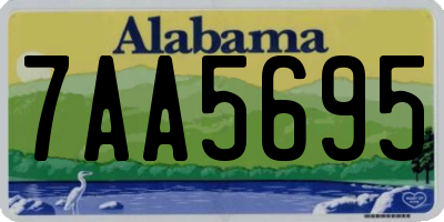 AL license plate 7AA5695