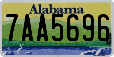 AL license plate 7AA5696