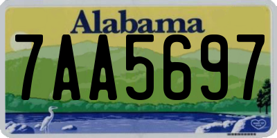 AL license plate 7AA5697
