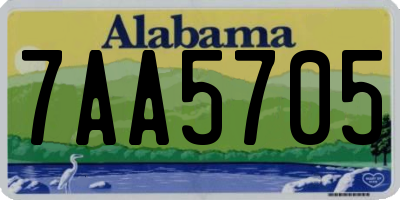 AL license plate 7AA5705