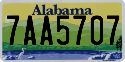AL license plate 7AA5707